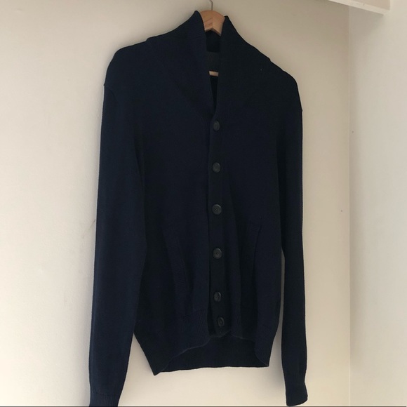 GAP Navy Blue Cotton + Cashmere Sweater - Picture 3 of 8